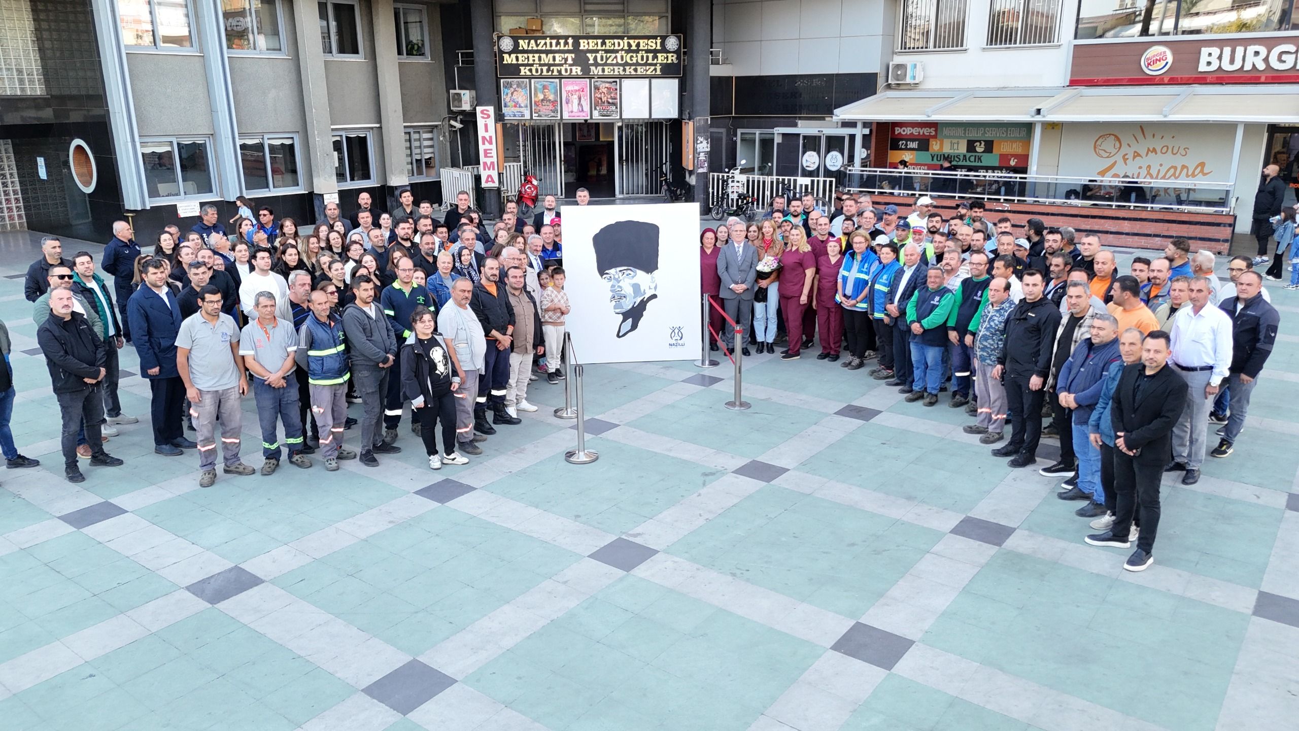 Nazilli Belediyesi’nden 10 Kasım’da anlamlı anma: 750 Personel Atatürk Portresi Yaptı